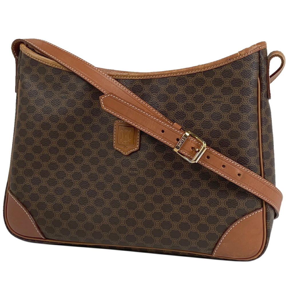 Celine Macadam Pattern Shoulder Canvas Handbag Br… - image 1